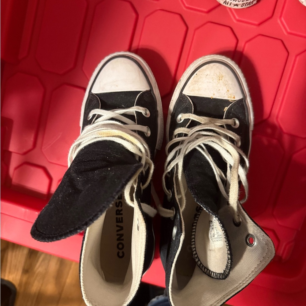 Converse Black and White High-Top Sneakers